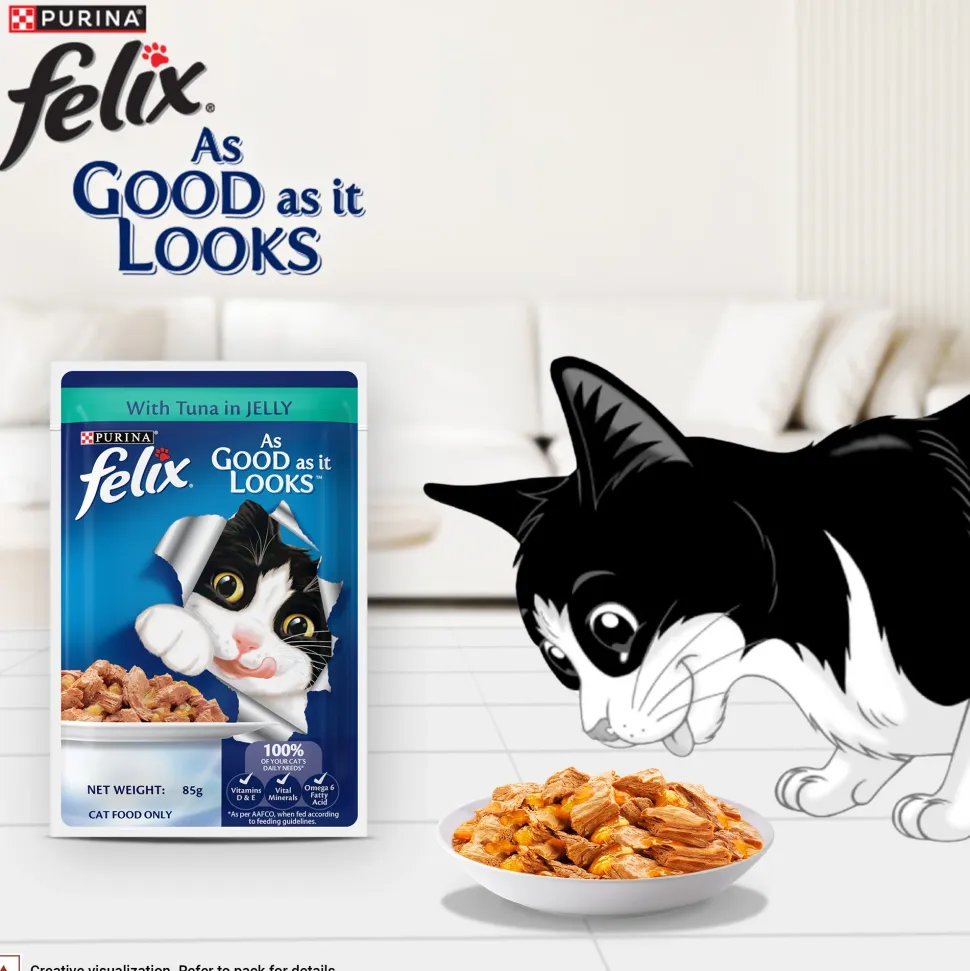 Purina Felix With Tuna In Jelly Adult Cat Wet Food - 85 g
