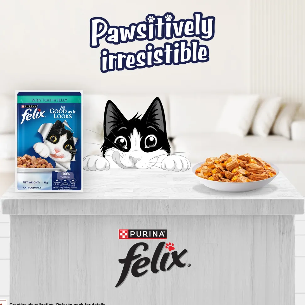 Purina Felix With Tuna In Jelly Adult Cat Wet Food - 85 g