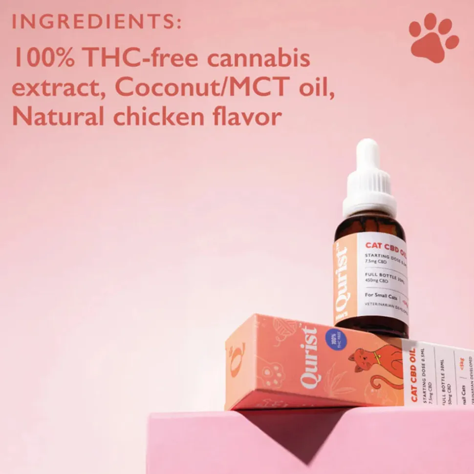 Qurist CBD Oil For Small Cat (Below 5 kg) - 450 mg - 30 ml