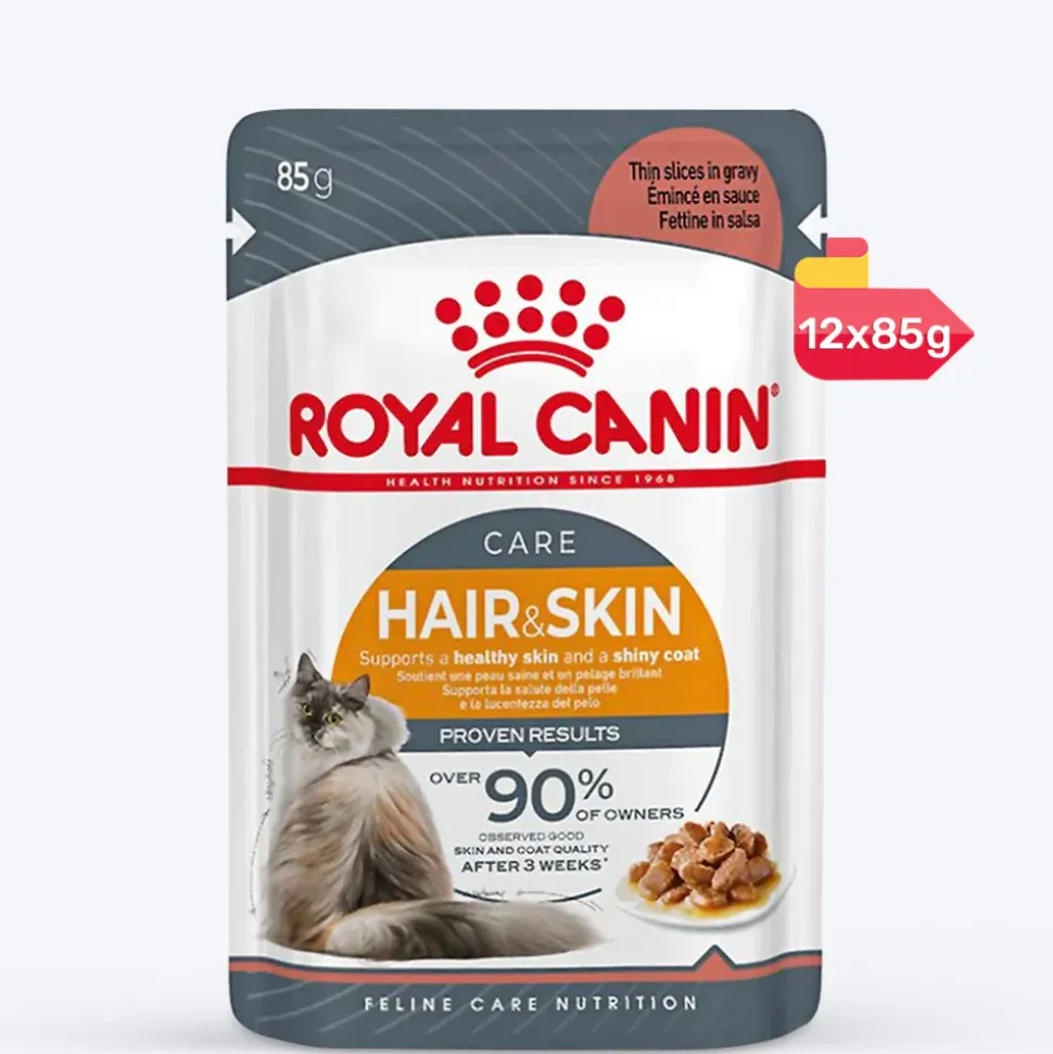 Royal Canin Hair & Skin Care In Gravy Adult Cat Wet Food - 85 g