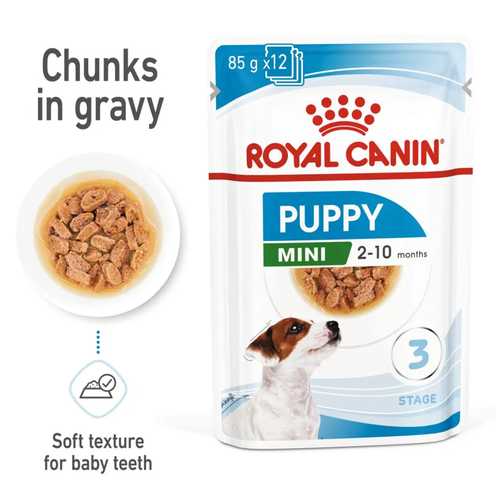 Royal Canin Puppy Mini Wet Puppy Food (1-10kg) - 85 g packs