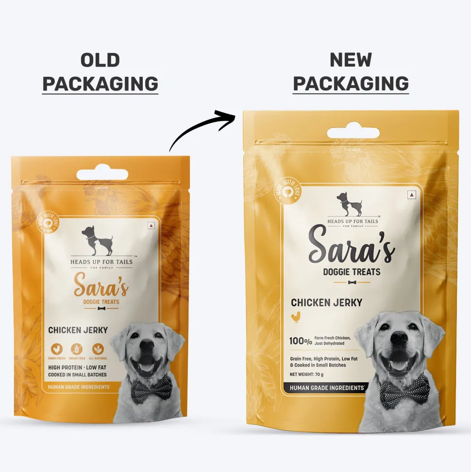 Sara's Chicken Jerky Dog Treats Human-Grade Grain-Free 70g