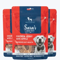 Sara's Chicken Jerky With Apple Dog Treats High-Protein 70g