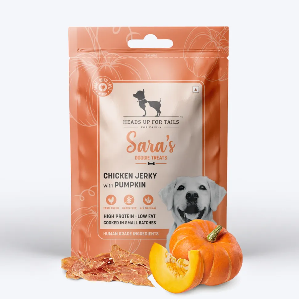 Sara's Chicken Jerky with Pumpkin Dog Treats Grain-Free - 70g