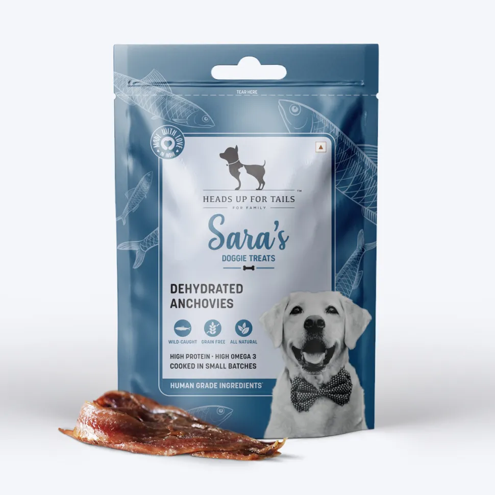 Sara's Dehydrated Anchovies Dog Treats Omega-3 - 70g