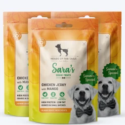 Sara's Mango Chicken Jerky Dog Treats Human-Grade 70g