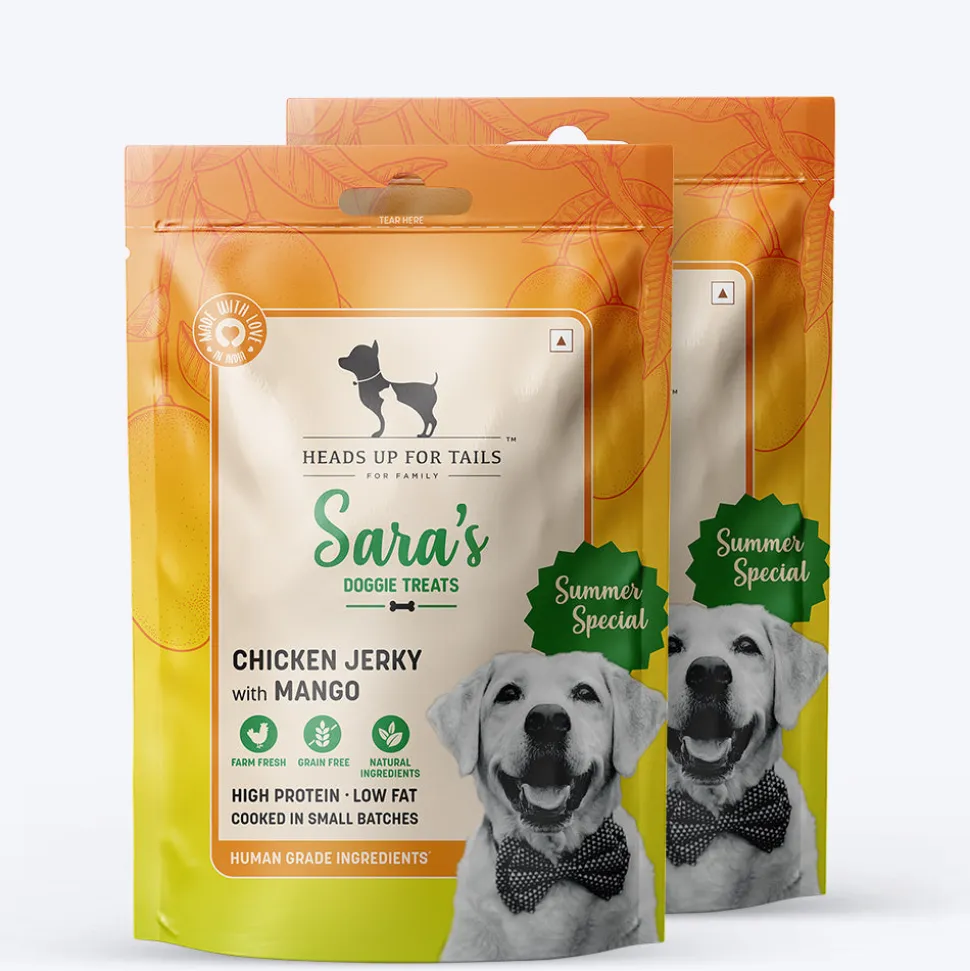 Sara's Mango Chicken Jerky Dog Treats Human-Grade 70g