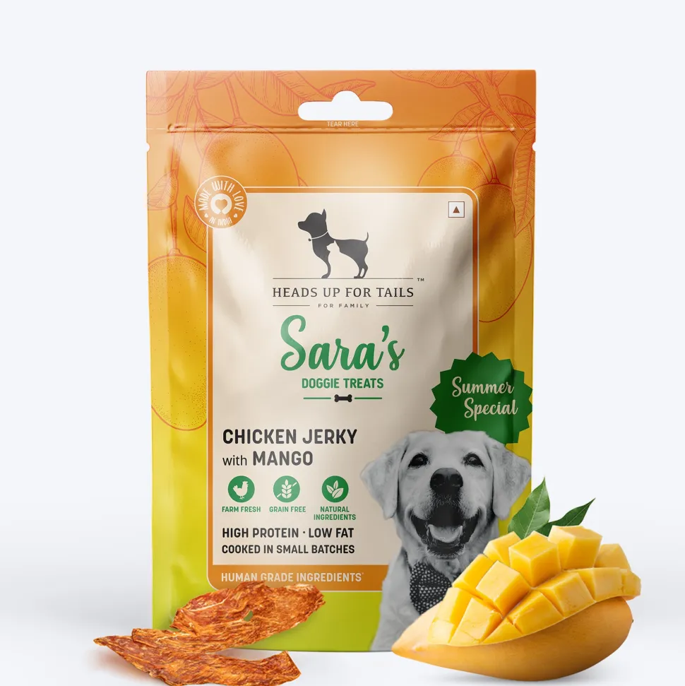 Sara's Mango Chicken Jerky Dog Treats Human-Grade 70g