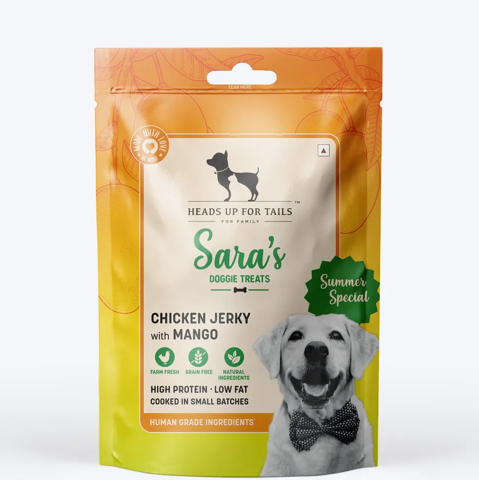 Sara's Mango Chicken Jerky Dog Treats Human-Grade 70g