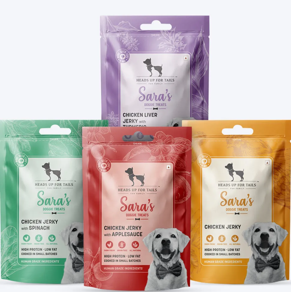 Sara's Meaty Treat Combo - Dehydrated Dog Treats - Pack of 4 (70 g Each)