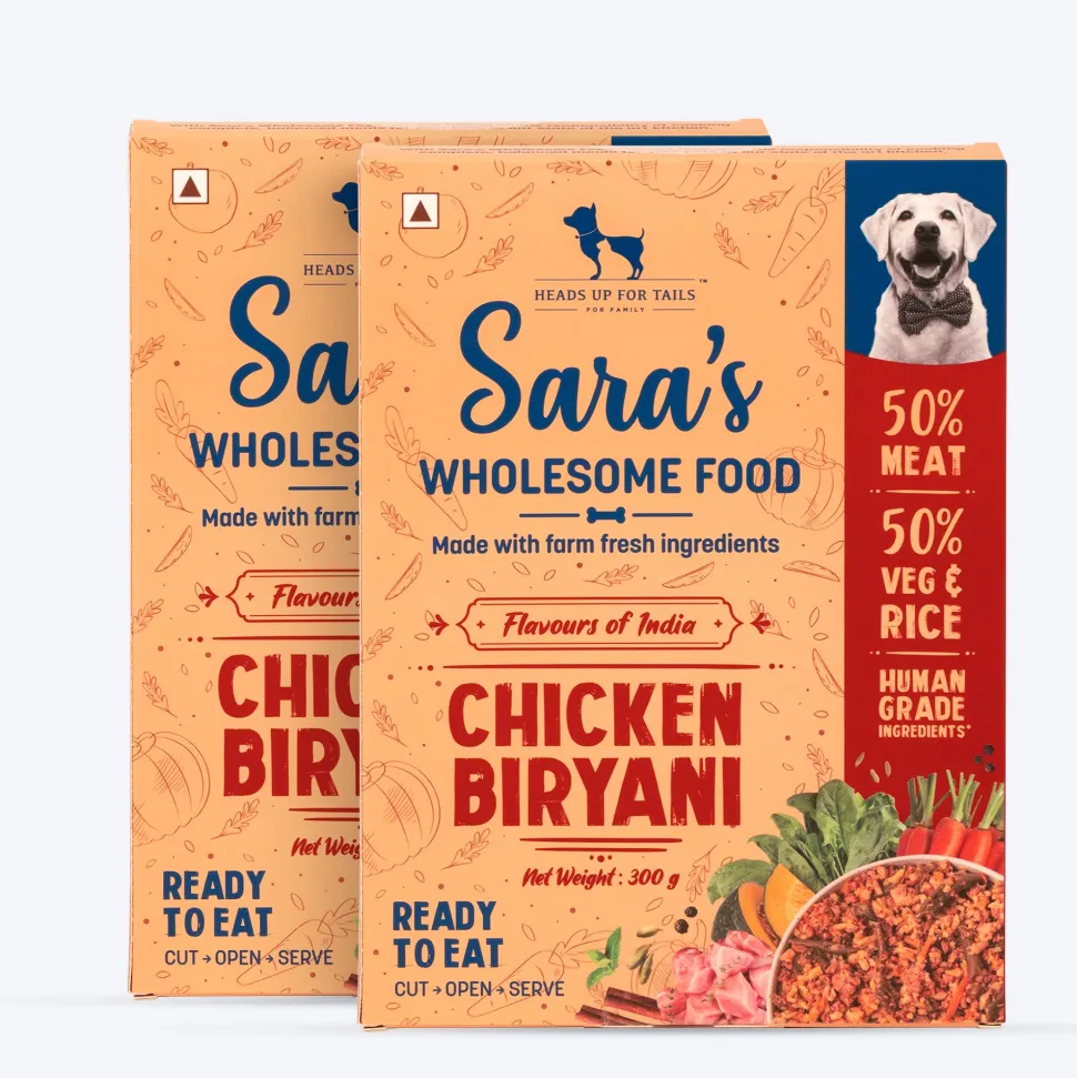 Sara's Wholesome Chicken Biryani Wet Dog Food Human-Grade