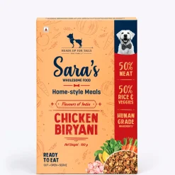 Sara's Wholesome Chicken Biryani Wet Dog Food Human-Grade