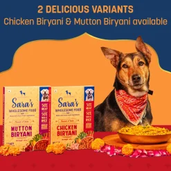Sara's Wholesome Chicken Biryani Wet Dog Food Human-Grade