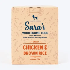 Sara's Wholesome Chicken & Brown Rice Dog Food 10x100g