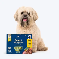 Sara's Wholesome Chicken & Turkey Dog Food Small Dogs 10x100g