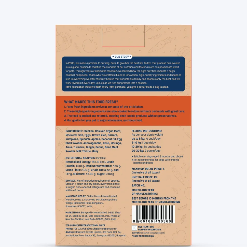 Sara's Wholesome Classic Chicken & Brown Rice Dog Food