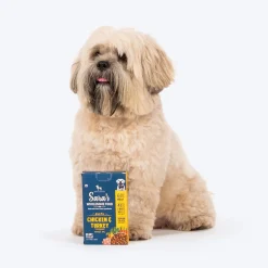 Sara's Wholesome Classic Chicken & Brown Rice and Grain-Free Turkey Combo Dog Food - 2x100 gm
