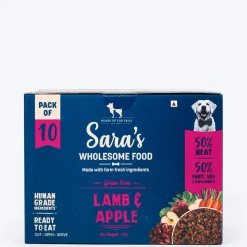 Sara's Wholesome Lamb & Apple Dog Food Small Dogs 10x100g