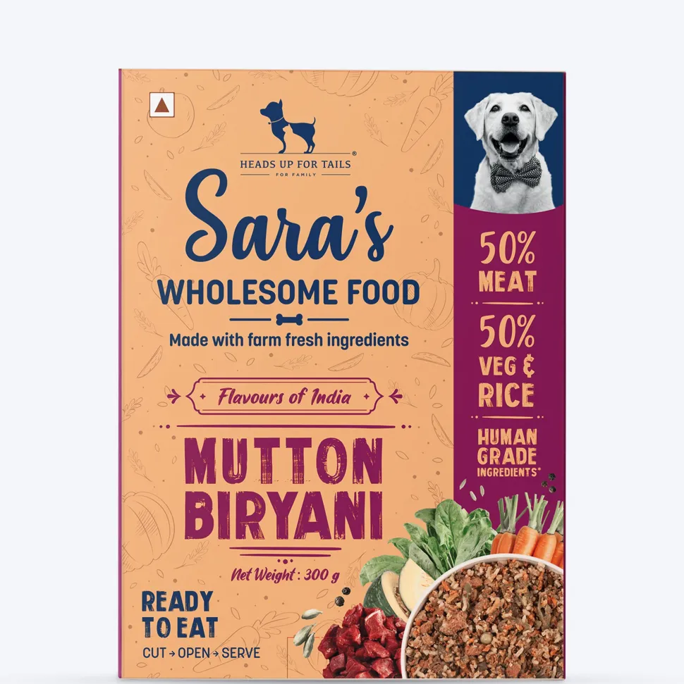 Sara's Wholesome Mutton Biryani Wet Dog Food Human-Grade