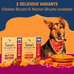 Sara's Wholesome Mutton Biryani Wet Dog Food Human-Grade