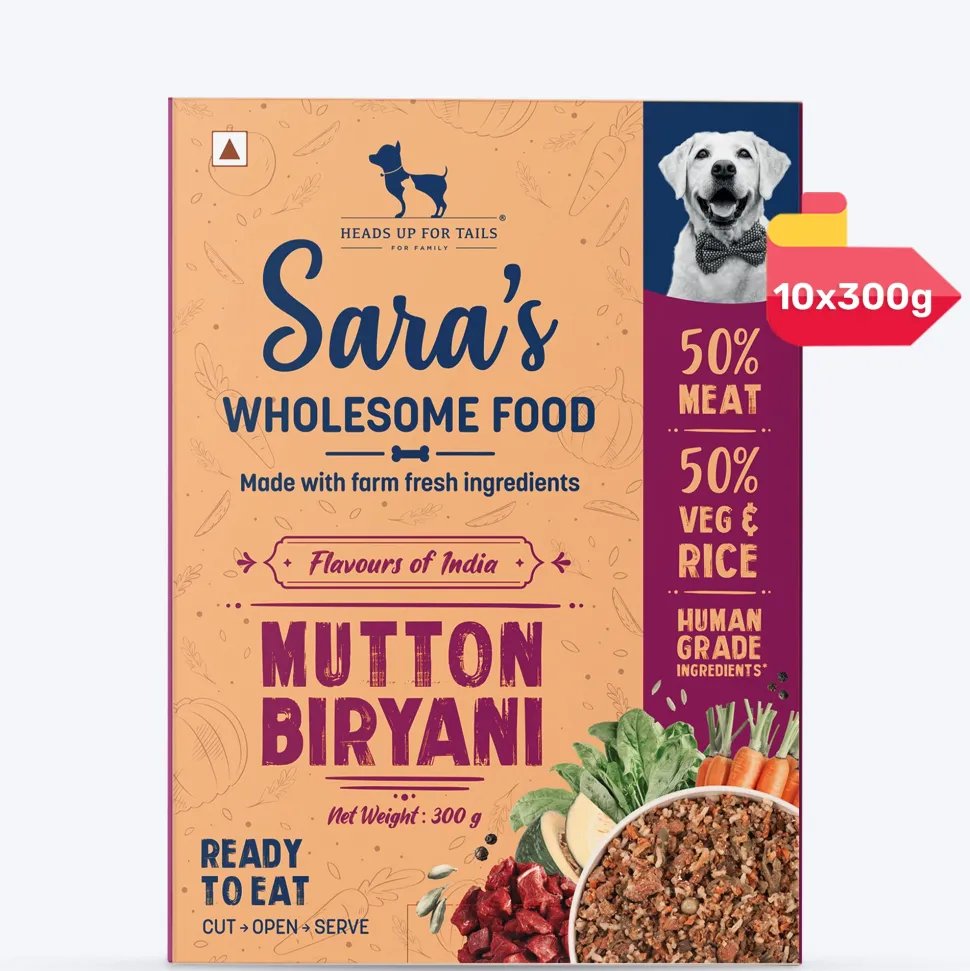 Sara's Wholesome Mutton Biryani Wet Dog Food Human-Grade