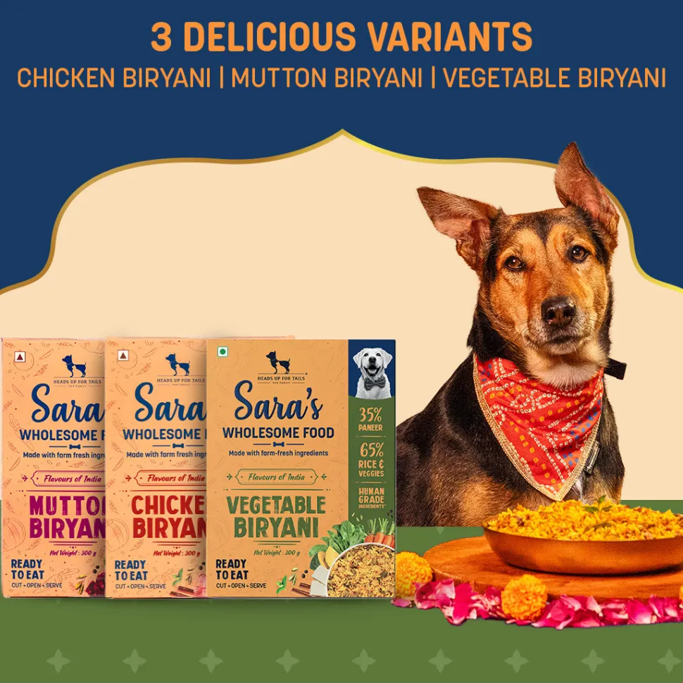 Sara's Wholesome Vegetable Biryani Wet Dog Food Vegetarian