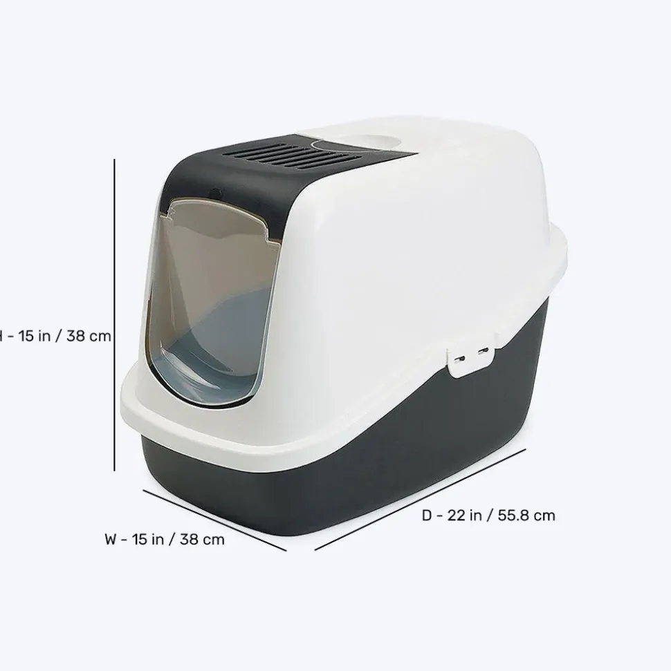 Savic Nestor Cat Toilet - Black - 22 x 15 x 15 inch