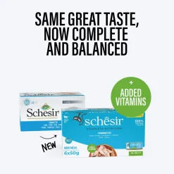Schesir 52% Tuna in Jelly Wet Cat Food - (6 x 50 g)
