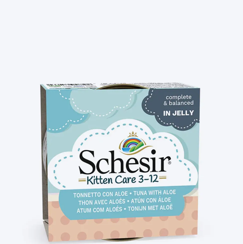 Schesir 51% Tuna with Aloe Wet Food For Kittens - 85 g