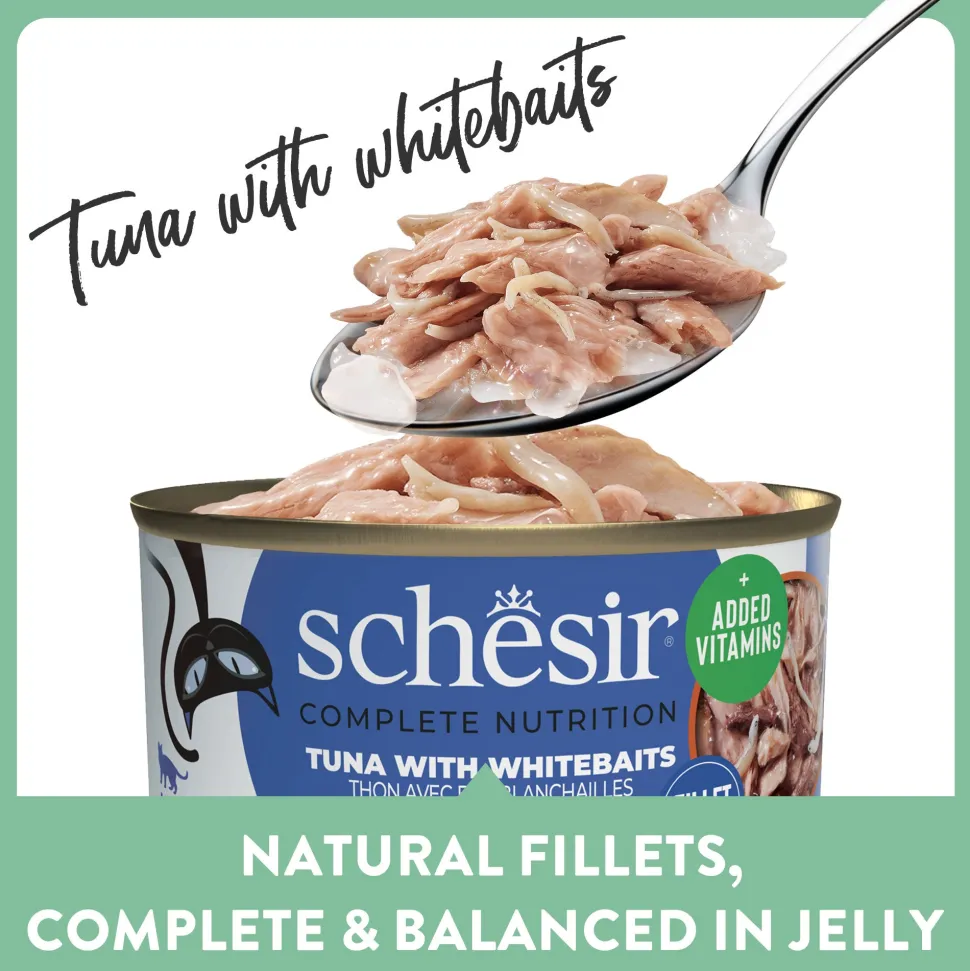 Schesir 51% Tuna With Whitebaits Wet Cat Food - 85 g
