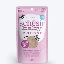 Schesir Baby Mousse Chicken With Chicken Liver Wet Food For Kitten - 70 gm