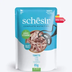 Schesir Tuna Jelly Adult Cat Wet Food Pouch - 85 g