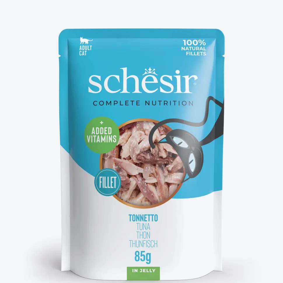 Schesir Tuna Jelly Adult Cat Wet Food Pouch - 85 g