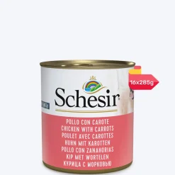 Schesir Chicken with Carrot Canned Wet Dog Food - 285 g