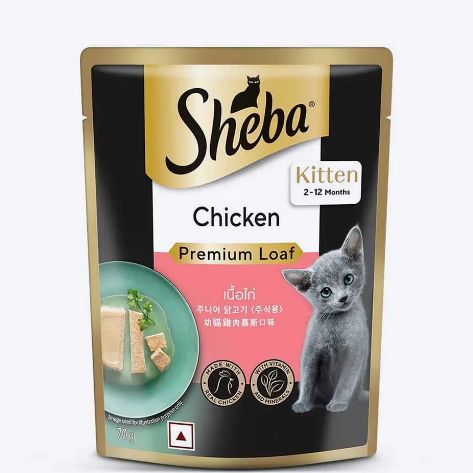 Sheba Chicken Premium Loaf Wet Kitten Food - 70 gm Packs