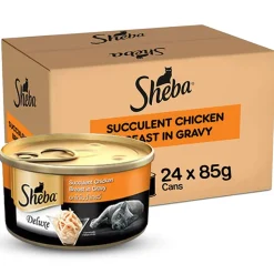 Sheba Deluxe Premium (1+ Years) Succulent Chicken Breast in Gravy Adult Wet Cat Food - 85 gm Packs