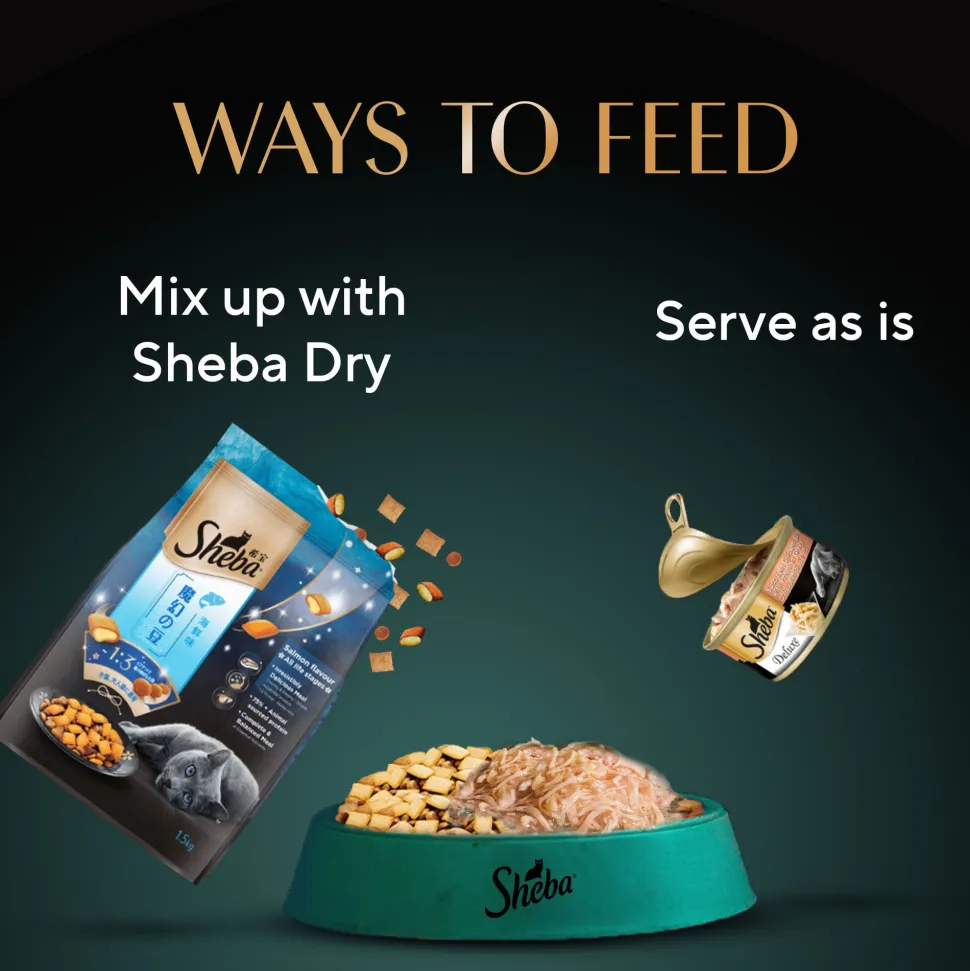 Sheba Deluxe Premium (1+ Years) Succulent Chicken Breast in Gravy Adult Wet Cat Food - 85 gm Packs