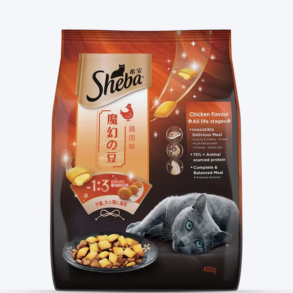Sheba Kitten & Adult, Chicken Flavour Irresistible Dry Cat Food