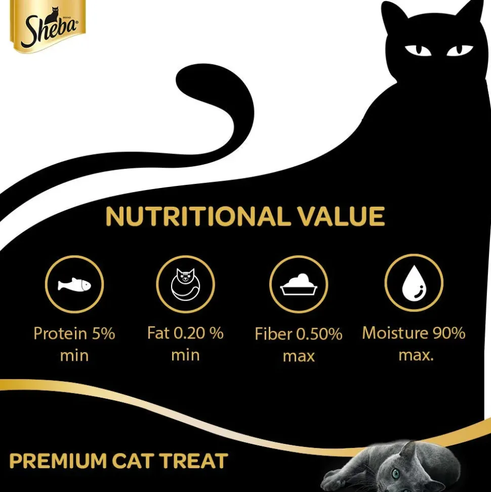 Sheba Melty Premium Maguro Selection Tuna and Tuna & Prawn Flavors Lickable Creamy Cat Treat - 48 gm Packs