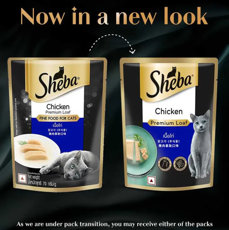 Sheba Rich Chicken Premium Loaf Adult Wet Cat Food - 70 gm Packs