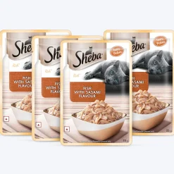 Sheba Rich Premium Adult (1+ Years) Fish with Sasami Flavour Wet Cat Food - 35 gm Packs
