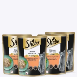 Sheba Rich Premium Chicken With Tuna In Gravy Adult Wet Cat Food - 70 gm Packs