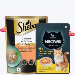 Sheba Rich Premium Chicken With Tuna In Gravy Adult Wet Cat Food - 70 gm Packs