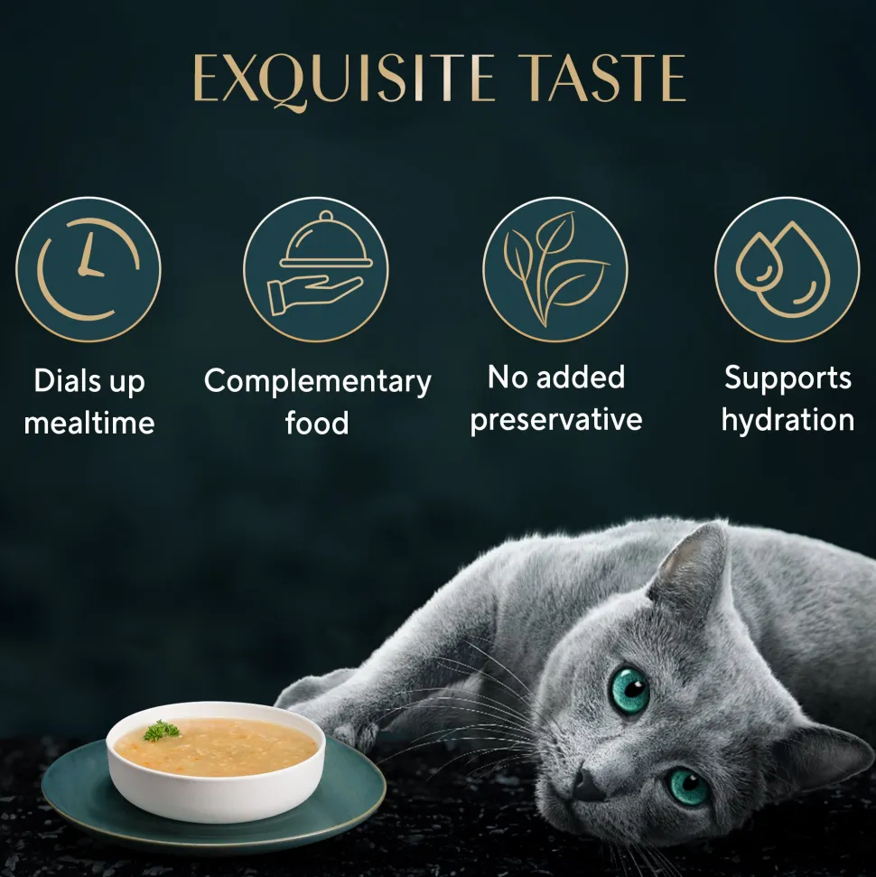 Sheba Soup With Chicken Wet Food For Cat - 40 gm x 4 pcs
