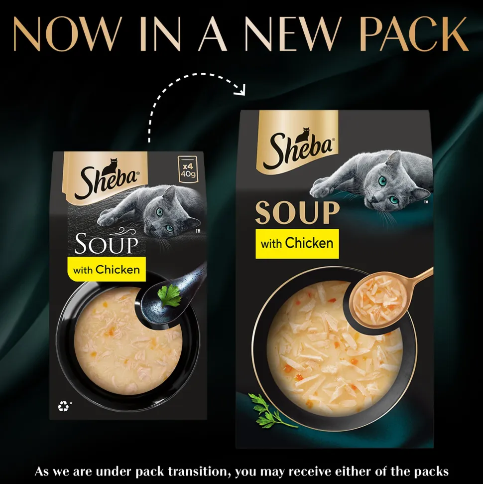 Sheba Soup With Chicken Wet Food For Cat - 40 gm x 4 pcs
