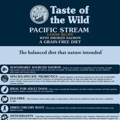 Taste of the Wild Pacific Stream Canine Formula Grain Free Adult Dry Dog Food - Smoked Salmon