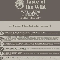 Taste of the Wild Wetlands Grain Free Adult Dry Dog Food - Roasted Fowl