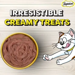 Temptations Creamy Purrrr-ee Salmon & Cheese Flavors Cat Treats - 240 gm (20 x 12gm)