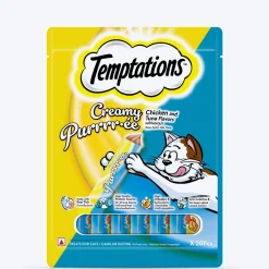 Temptations Creamy Purrrr-ee Chicken & Tuna Flavors Cat Treats - 240 gm (20 x 12gm)