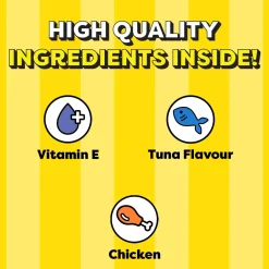 Temptations Creamy Purrrr-ee Chicken & Tuna Flavors Cat Treats - 240 gm (20 x 12gm)